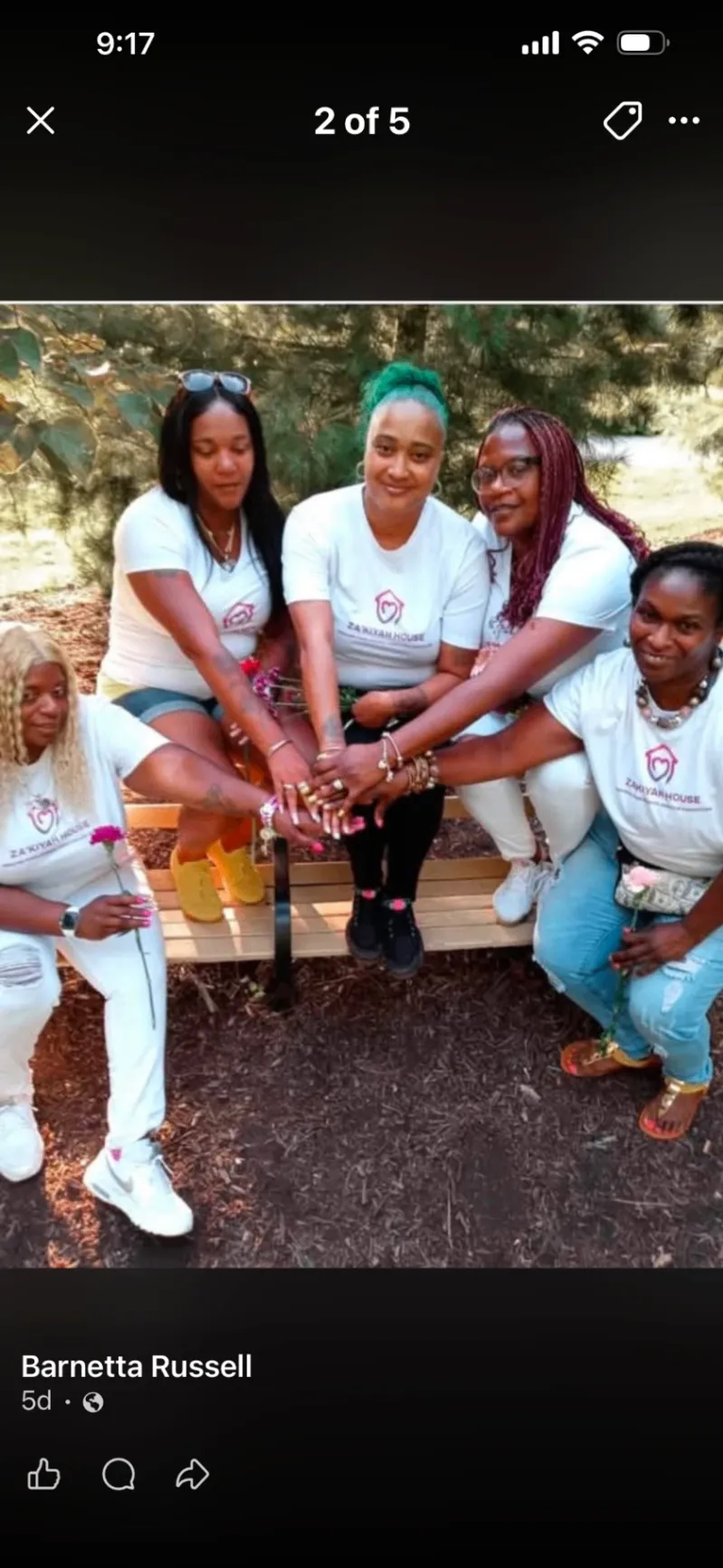 Come Heal With Me participants gathered together outdoors