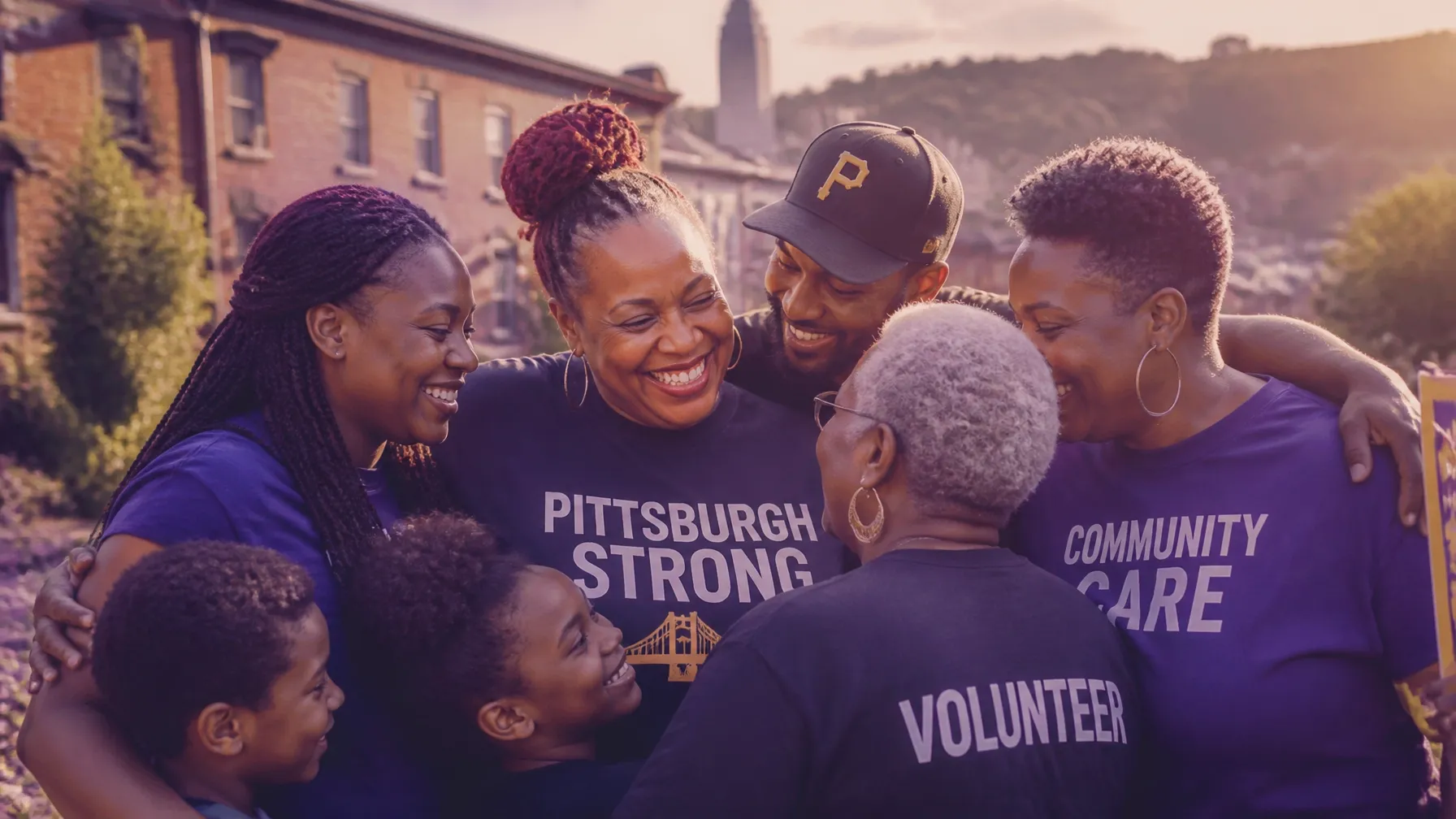 Community members embracing at a Za'kiyah House gathering